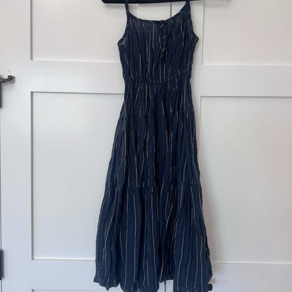 Ciao Lucia Gabriela Dress Navy Stripe Cotton Midi XS Smocked– XS